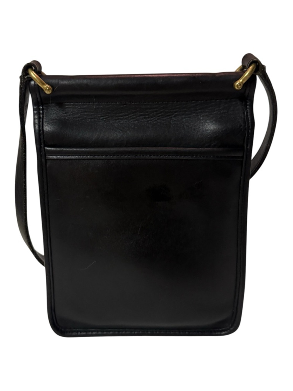 Vintage Coach Murphy Black Leather Crossbody Bag. Style No. 9930. Made in USA - Picture 5 of 16